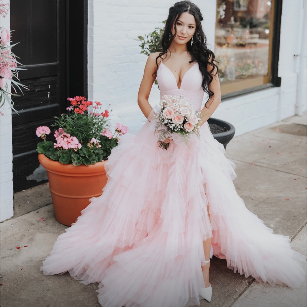 Sherry Hill Pink Gown